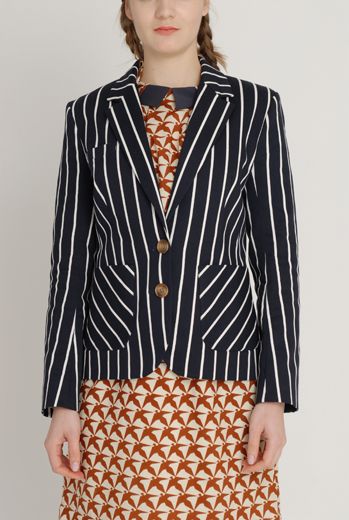 AW1213 BUTCHER’S STRIPE EVER-SO-JACKET - NAVY